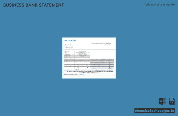 Beispiel eines Kontoauszugs der Cyprus Hellenic Bank